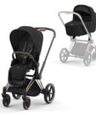 Cybex, Barnevogn, Platinum Line, Priam, Duo – Sepia Black/Rosegold
