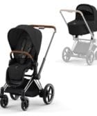 Cybex, Barnevogn, Platinum Line, e-Priam, Duo – Sepia Black/Chrome Brown