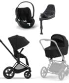 Cybex, Barnevogn, Platinum Line, Priam inkl. Cloud T & Base T – Sepia Black/Matt Black