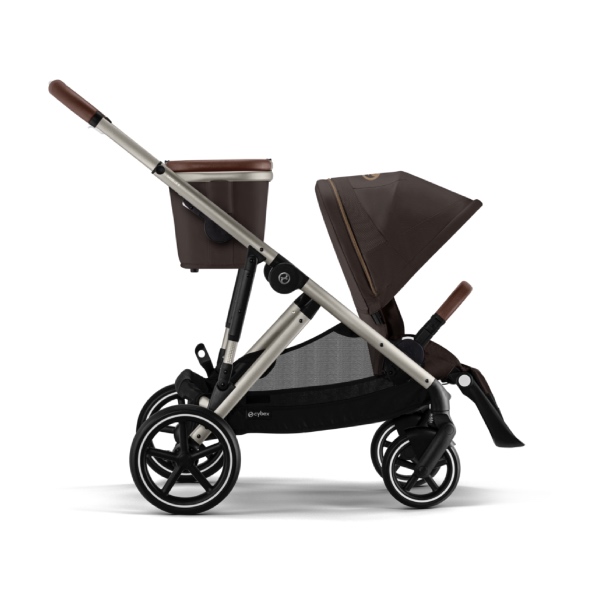 Cybex, Søsken-/tvillingvogn, Gazelle S - Chocolate Brown / Taupe