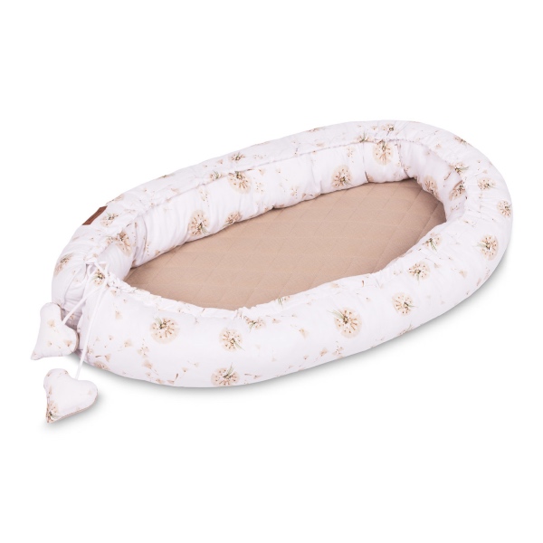 Sensillo, Babynest & Pute, Muslin - Dandelions Beige