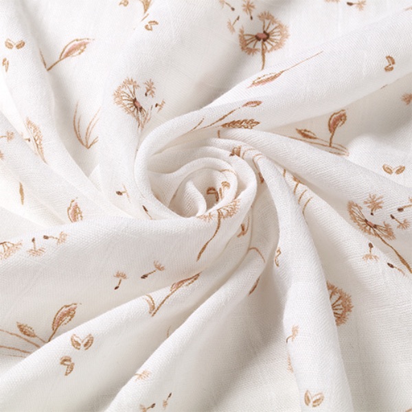 Babyono, Musselinkluter / Gulpekluter, Organisk Bambus, 3 pk - Beige Dandelion