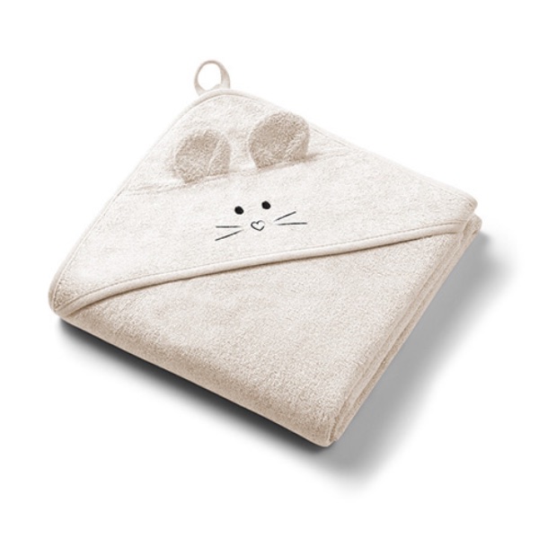 Babyono, Hettehåndkle, 100x100 cm - Lys Beige Mus