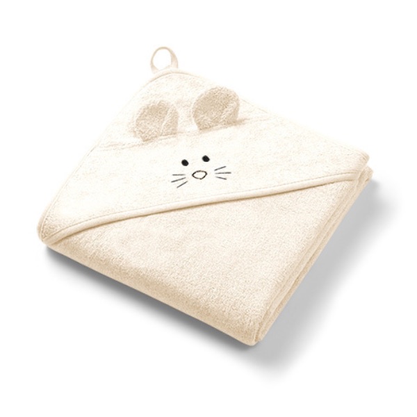 Babyono, Hettehåndkle, 100x100 cm - Krem Mus