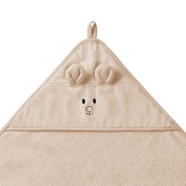 Babyono, Hettehåndkle, 100x100 cm - Mørk Beige Mus