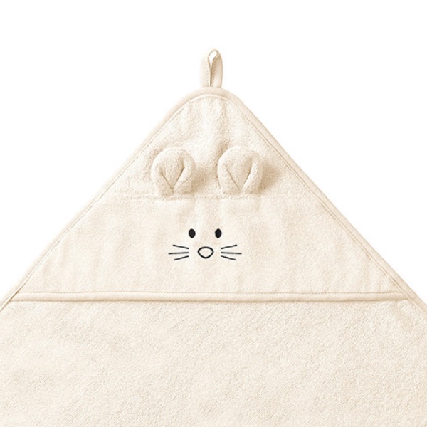 Babyono, Hettehåndkle, 100x100 cm - Krem Mus