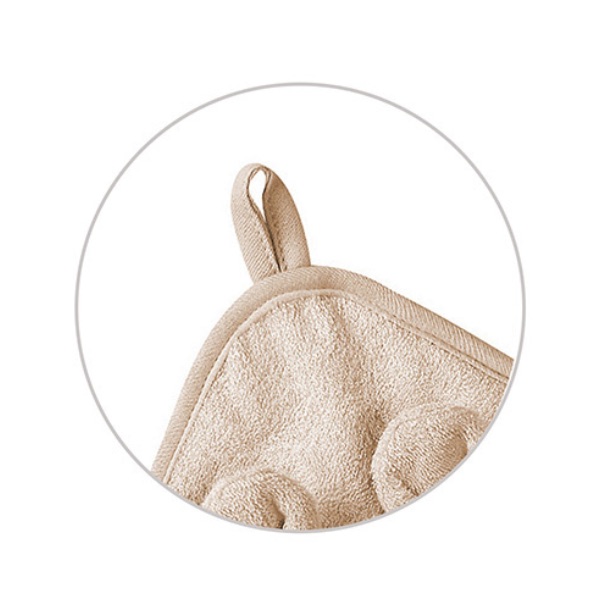 Babyono, Hettehåndkle, 100x100 cm - Mørk Beige Mus