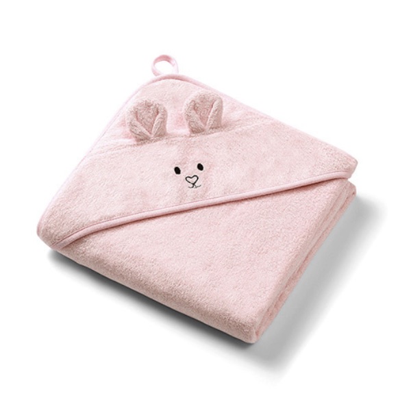 Babyono, Hettehåndkle, 100x100 cm - Rosa Mus