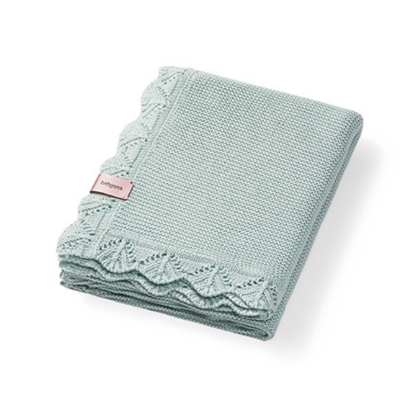 Babyono, Babyteppe, Bambusstrikket, 75x100cm - Sage
