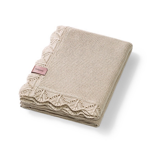 Babyono, Babyteppe, Bambusstrikket, 75x100cm - Light Beige