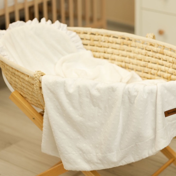 Sensillo, Sengesett Vogn/Vugge - Engelsk Broderi