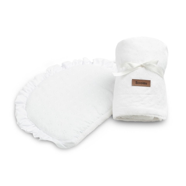 Sensillo, Sengesett Vogn/Vugge - Engelsk Broderi